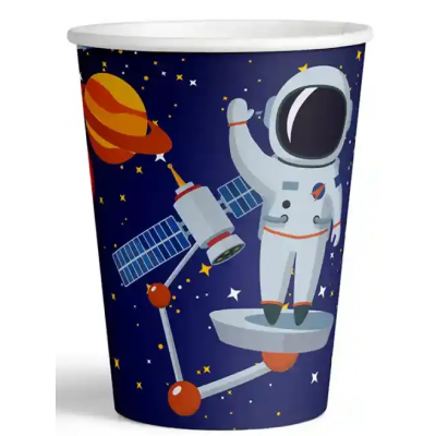 Kika - Space Karton Bardak 8 oz / 8 adet