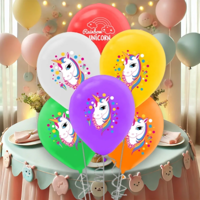 Kika - Unicorn Baskılı Lisanslı Balon / 100'lü paket