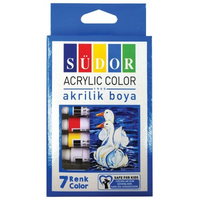 Südor Akrilik Boya / 7 Renk 9 ml Tüp
