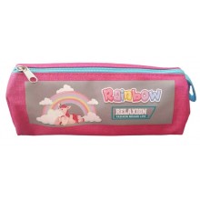 Relaxion Tek Bölmeli Kalemlik / Rainbow - Pembe