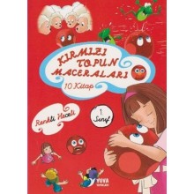 1. Sınıf Kırmızı Topun Maceraları Renkli Heceli / 10 Kitap