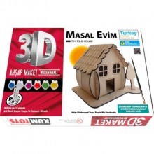 3D Ahşap Masal Evim Maket