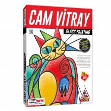 Cam Vitray Boyama-Kedi