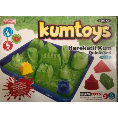 Hareketli Kinetik Kum Set 1000 Gr - Yeşil