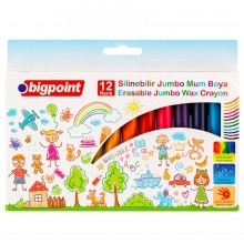 Silinebilir Jumbo Mum Boya 12 Renk