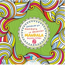 Çocuklar İçin Manzara ve Desenler Mandala Boyama Kitabı - 2