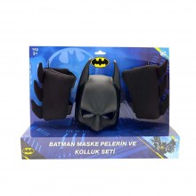 Batman Maske, Pelerin ve Kolluk Seti 3'lü
