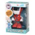 Sesli Işıklı Metal Robot 12 cm / Kırmızı