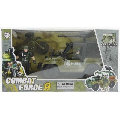 Combat Force Jeep ve Motorlu Asker Seti