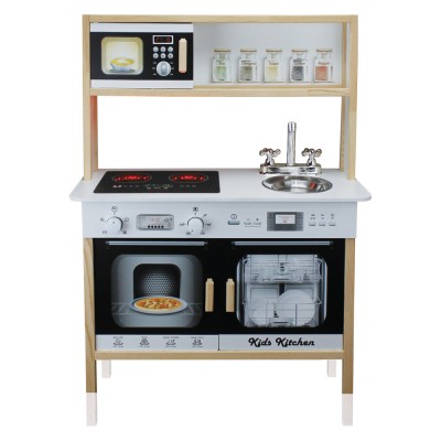 Ahşap Led Işıklı Mutfak / Siyah ÇG79