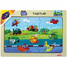 Ahşap Eğitici Puzzle / Taşıtlar