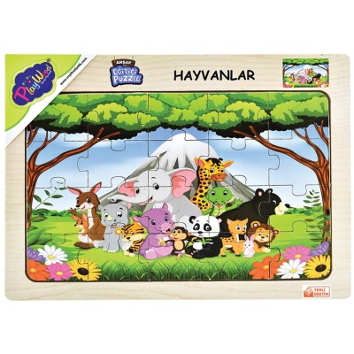 Ahşap Eğitici Puzzle / Hayvanlar