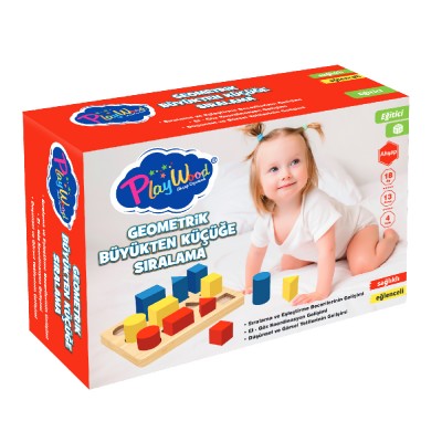 Ahşap Geometrik Şekiller Büyükten Küçüğe