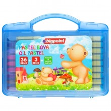 Bigpoint Pastel Boya 36+3 Renk Mavi Çantalı