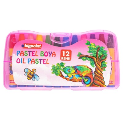 Bigpoint Pastel Boya 12 Renk Pembe Çantalı