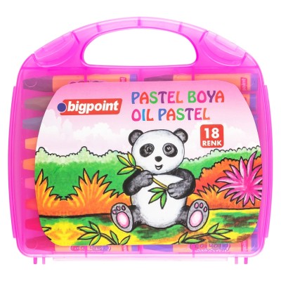 Bigpoint Pastel Boya 18 Renk Pembe Çantalı