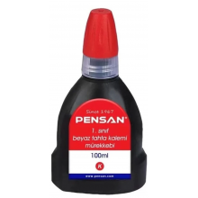 Pensan - Tahta Kalem Mürekkebi 100 ml / Kırmızı