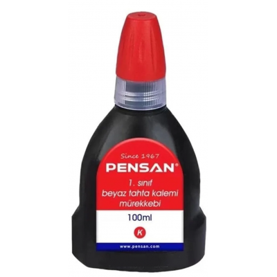 Pensan - Tahta Kalem Mürekkebi 100 ml / Kırmızı