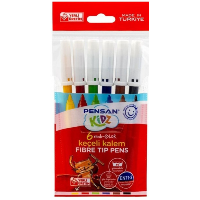 Pensan - Kidz Keçeli Kalem / 6 renk