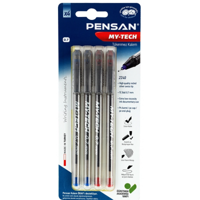 Pensan / My-Tech Tükenmez Kalem - 4'lü