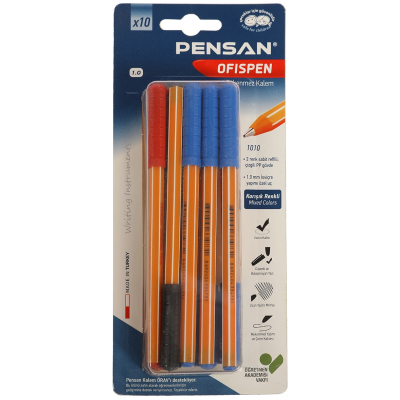 Pensan - Ofispen Tükenmez Kalem 1,0 mm / 10'lu