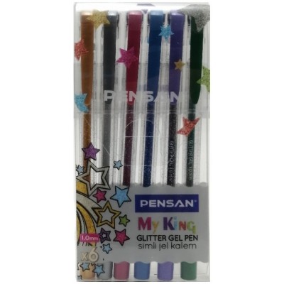 Pensan - My-King Simli Jel Kalem Seti / 6'lı