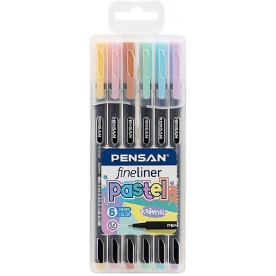 Pensan - Fineliner 6200 Pastel / 6'lı