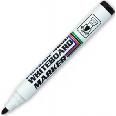 Pensan - Yuvarlak Uç Beyaz Tahta Kalemi / Siyah