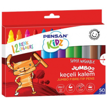 Pensan - Kidz Yıkanabilir Jumbo Keçeli Kalem / 12'li