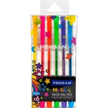 Pensan - My-King Neon Jel Kalem Seti / 6'lı