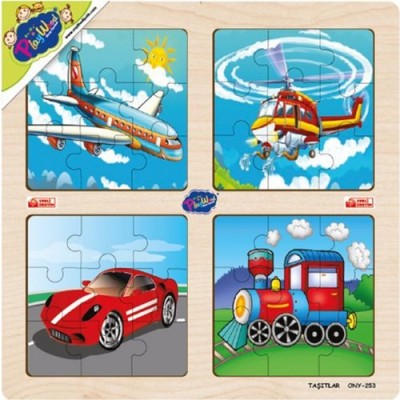 Ahşap Eğitici 4'lü Puzzle 30x30