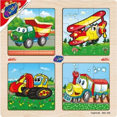 Ahşap Eğitici 4'lü Puzzle 30x30