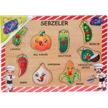 Ahşap Tutmalı Sebzeler Puzzle