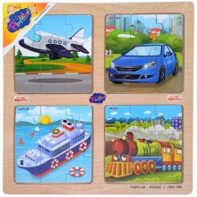 Ahşap Eğitici 4'lü Puzzle 30x30