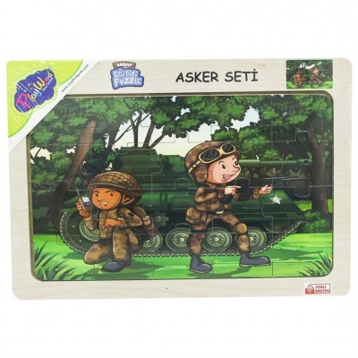 Ahşap Eğitici Puzzle / Asker Seti