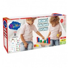 Kutuda Ahşap Renkli Balans Oyunu