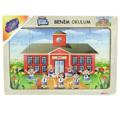 Ahsap Egitici Puzzle / Benim Okulum