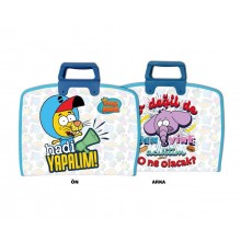 Proje Çantası / Kral Şakir - Büyük Boy / Beyaz - Mavi