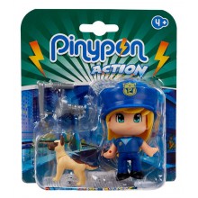 PİNYPON - Action Kurtarma Tekli Figür / Kadın Köpekli Polis