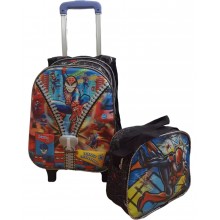 Spıderman - Çekçekli Beslenmeli Takım Okul Çantası