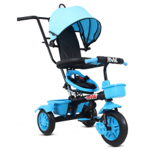 Ebeveyn Kontrollü Tenteli 3 Tekerlekli Bisiklet - Mavi