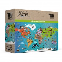 Puzzle / 87 Parça - Dünya Hayvanları
