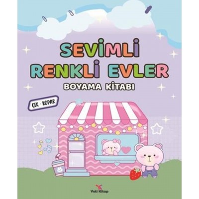 Sevimli Renkli Evler Boyama Kitabı