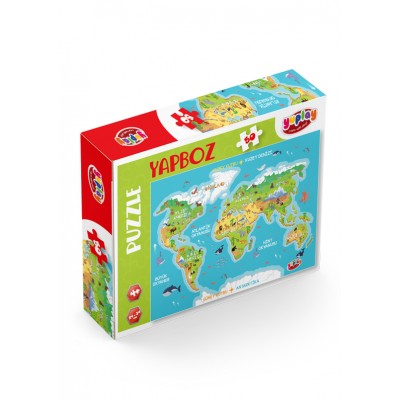 Kutulu Puzzle / Dünya Haritası