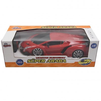 Uzaktan Kumandalı Full Fonksiyon 1:16 Işıklı Süper Araba Extra-KIRMIZI