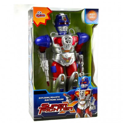 Pilli Işıklı Yürüyen Büyük Robot