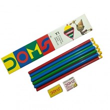 Doms Y1 Kurşun Kalem 12'li + Silgi + Kalemtraş