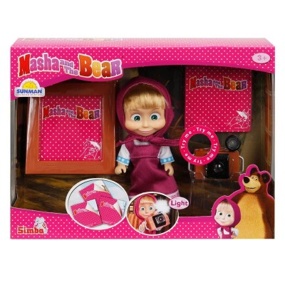 Maşa ve Koca Ayı Işıklı Fotoğraf Makineli Set