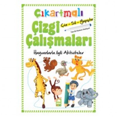 Çıkartmalı Çizgi Çalışmaları - Hayvanlar