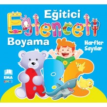 Eğlenceli Bilgili Boyama - Harfler-Sayılar